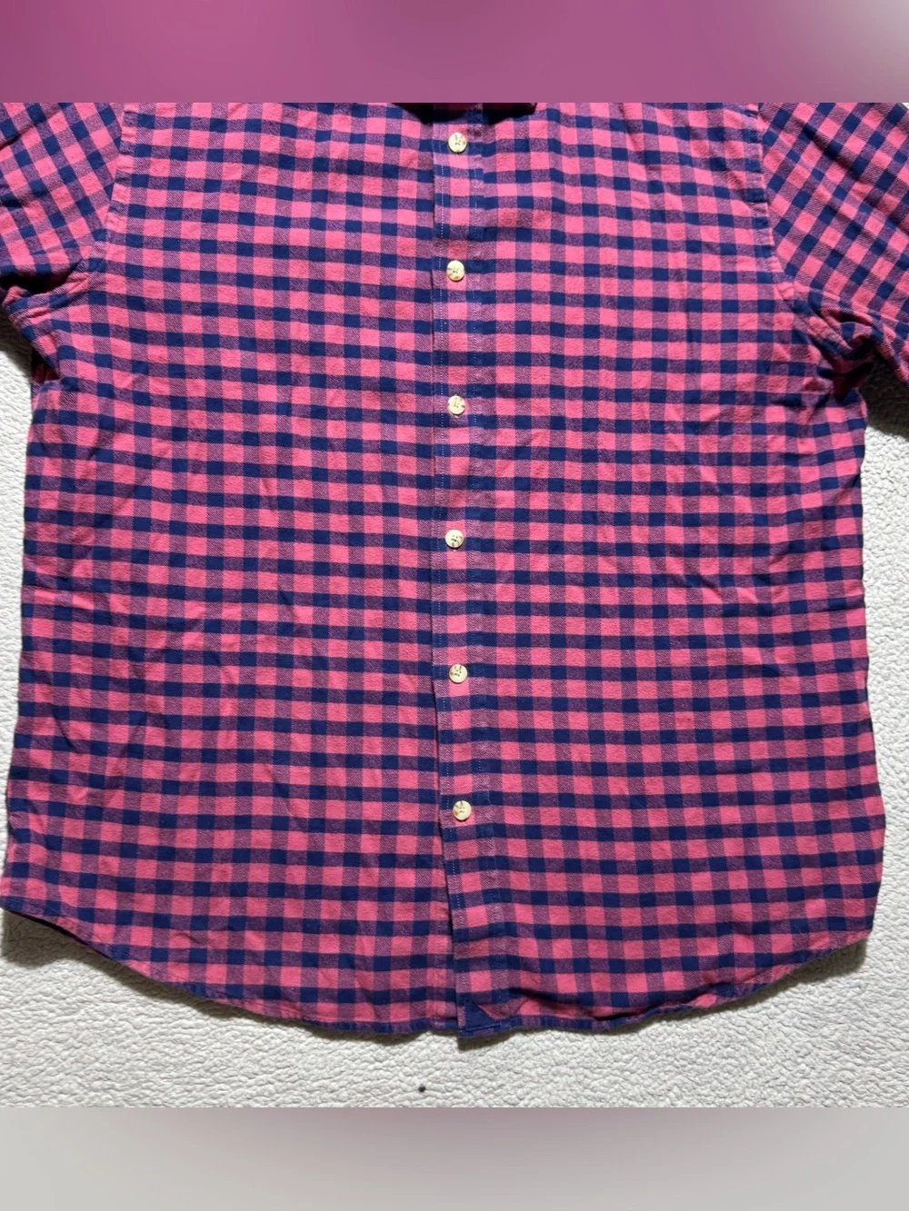UnTuckIt Shirt Mens Large Slim Fit Plaid Button-Up Long Sleeve Collared Bricco